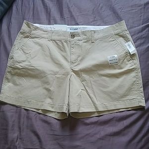 Old Navy Mid-Rise Khaki Shorts